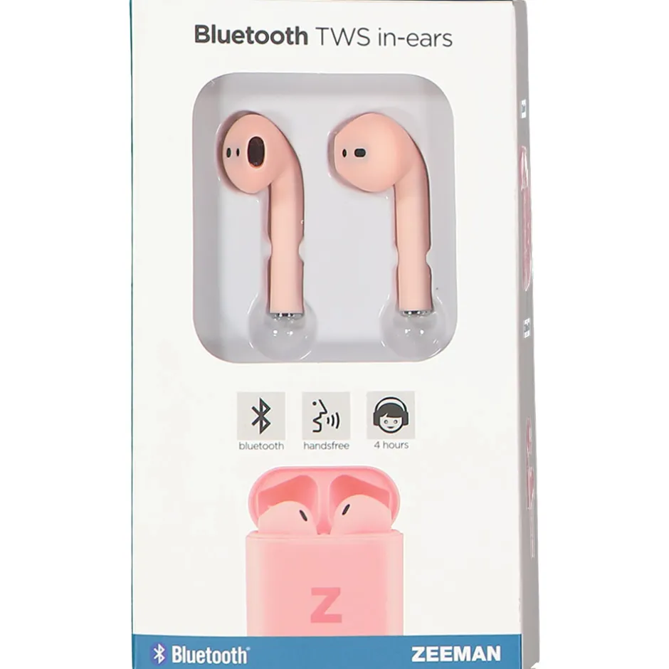 Zeeman Bluetooth-oortjes - Roze^ Elektronica