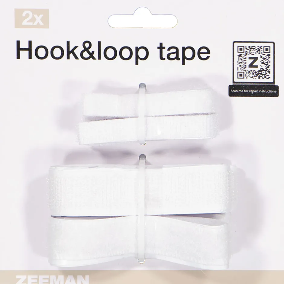 Zeeman Klittenband - Wit^ Hobby