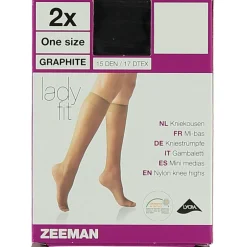 Zeeman Kniekousen - Grijs^DAMES Kniekousen|Basics