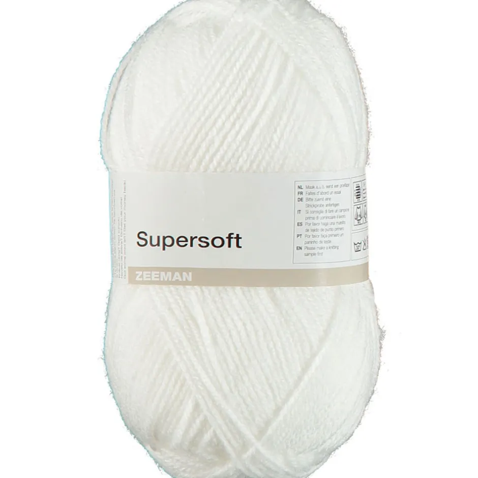 Zeeman Super soft Breigaren - Wit^ Hobby|Breigaren