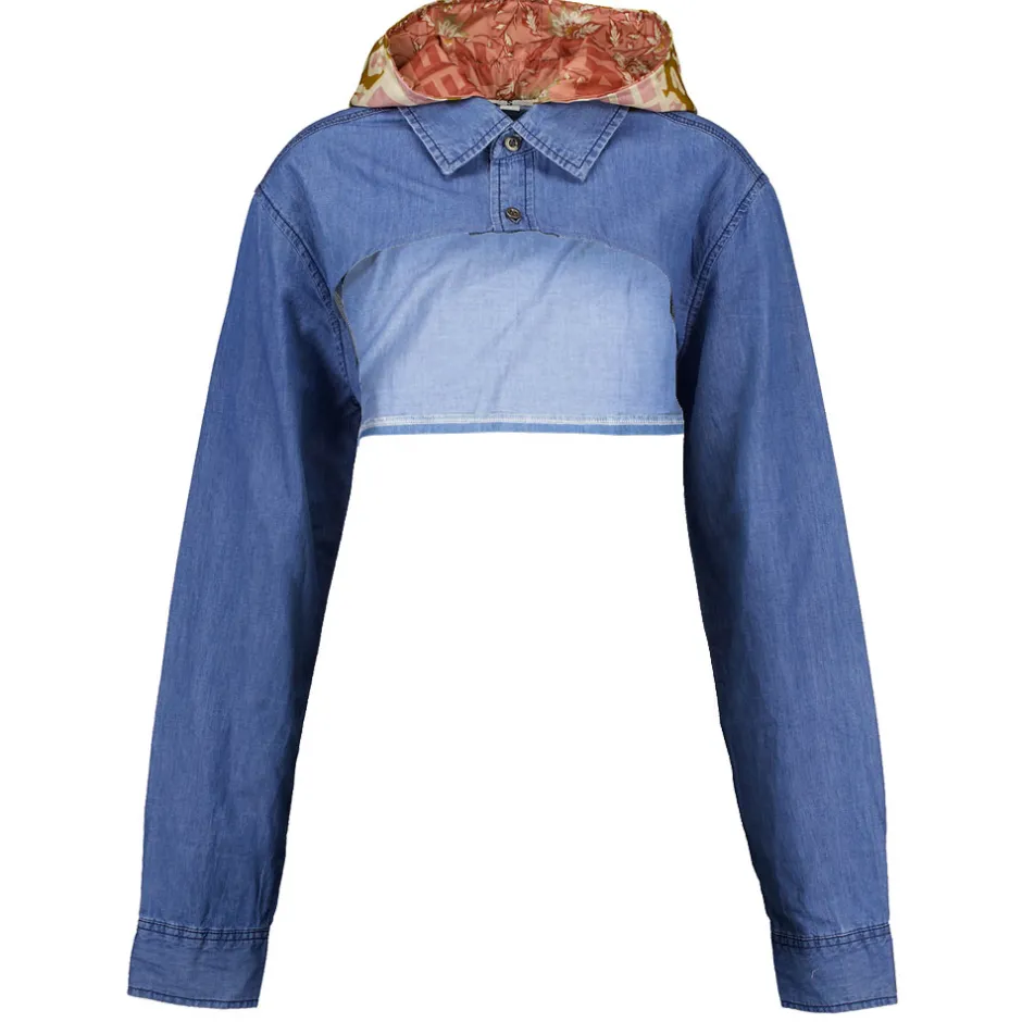 Zeeman Top met capuchon - Blauw^DAMES T-shirts & Polo's|T-shirts & Tops