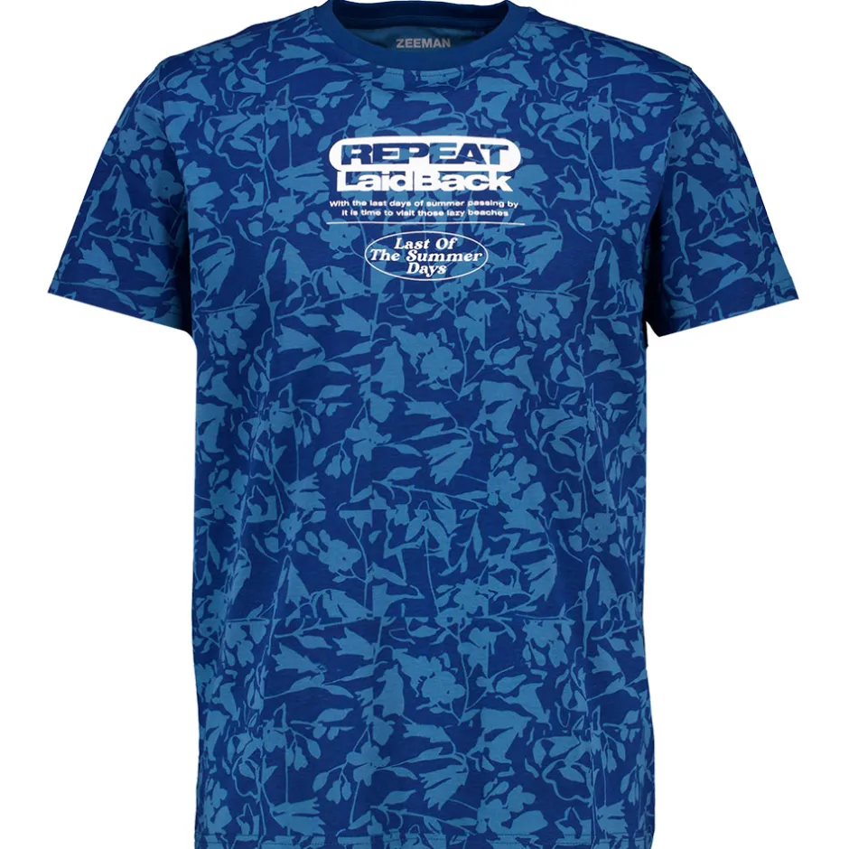 Zeeman T-shirt - Blauw^Heren T-shirts & Polo's